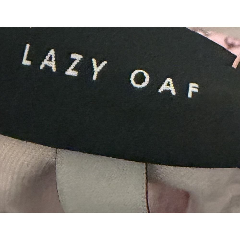 Lazy Oaf Curve Dress Size 18 Pink Cartoon Print Ruffle Sleeve Mini Dress NWT - Picture 2 of 16